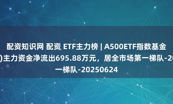 配资知识网 配资 ETF主力榜 | A500ETF指数基金(159376)主力资金净流出695.88万元，居全市场第一梯队-20250624